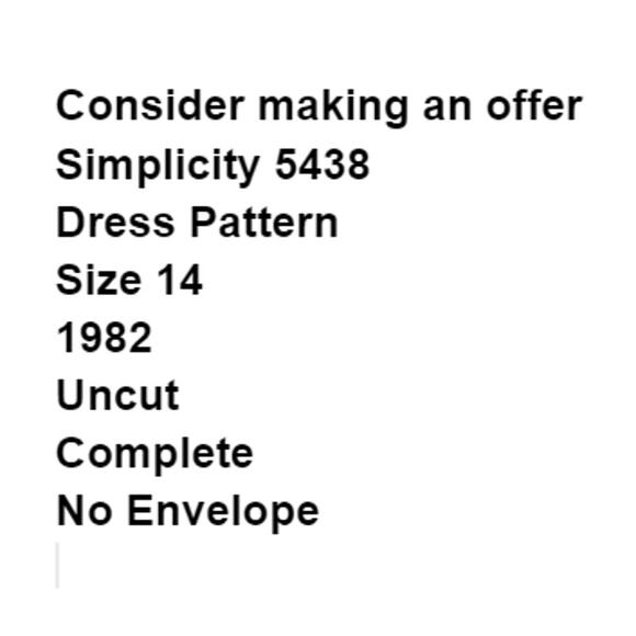Simplicity 5438 John Weitz Dress Pattern Miss 14 Uncut - Picture 3 of 4